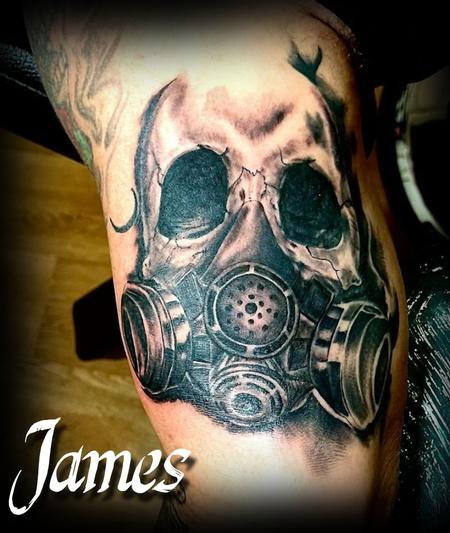 Tattoos - Skull with Gasmask  - 143272